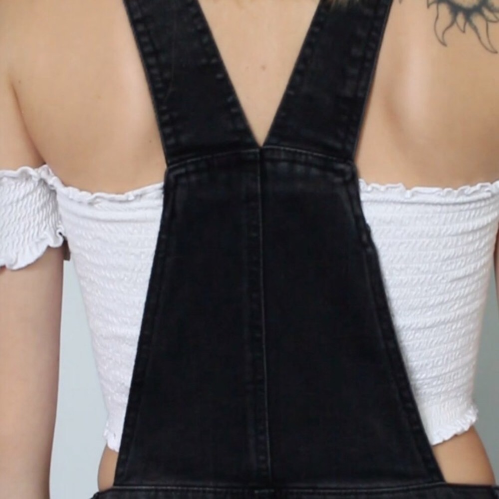 Urban Outfitter Cute Black Denim Overall Jumpsuit - Picture 12 of 15